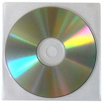 Obálka na 1 ks CD, polypropylen, průsvitná, bez klopy, 100-pack, cena za 1 ks