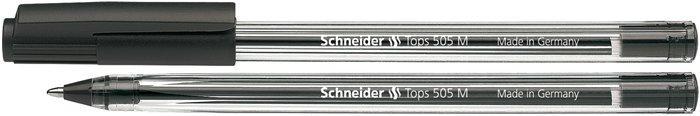 Kuličkové pero "Tops 505 M", černá, 0,5mm, s uzávěrem, SCHNEIDER