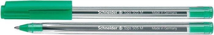 Kuličkové pero "Tops 505 M", zelená, 0,5mm, s uzávěrem, SCHNEIDER