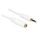 Delock Stereo Jack Extension Cable 3.5 mm 3 pin male > female 1 m white