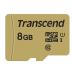 Transcend 8GB microSDHC 500S UHS-I U1 (Class 10) MLC paměťová karta , 95MB/s R, 60MB/s W (s adaptérem)